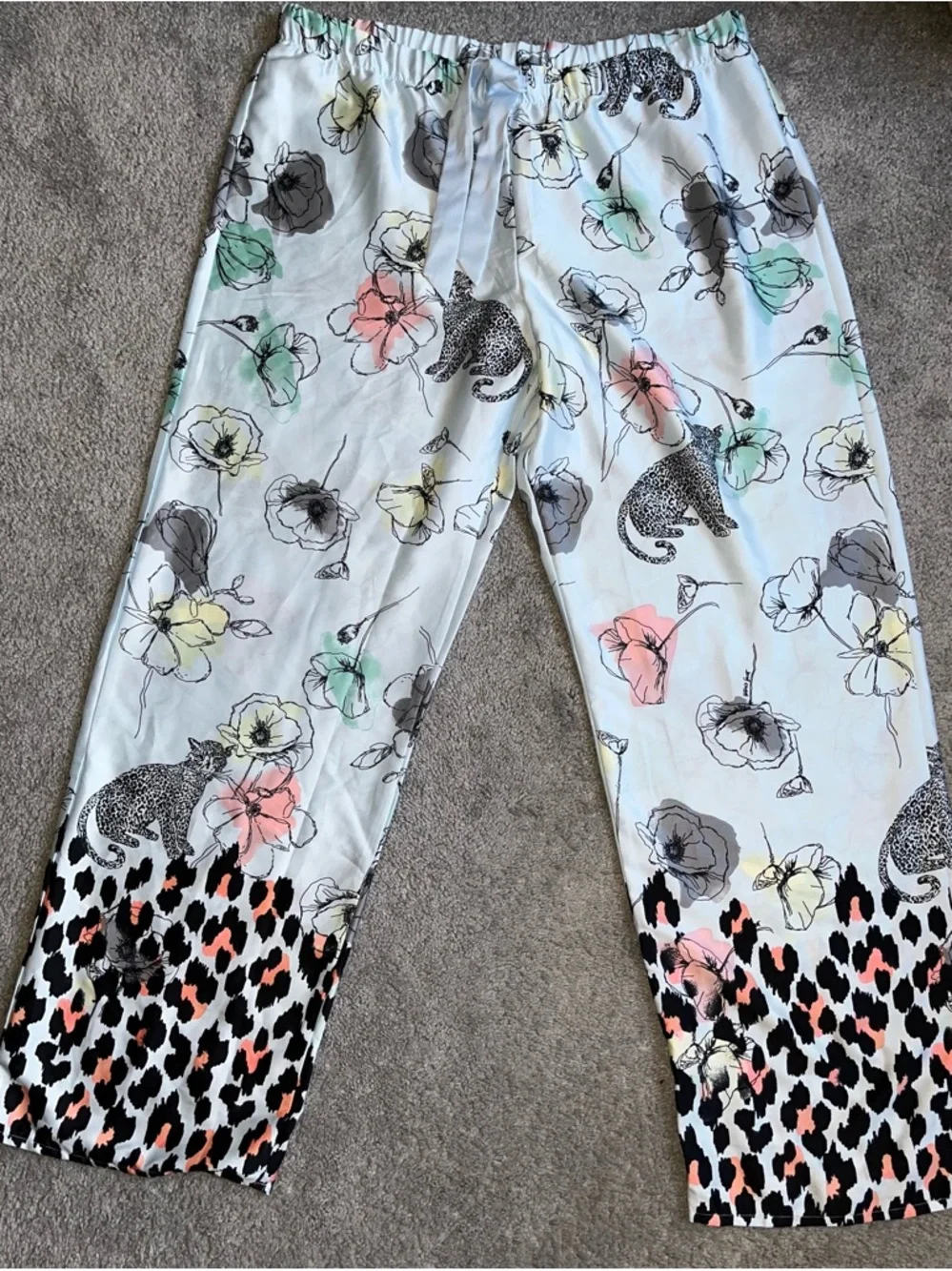 NWT Victorias Secret Satin Feel Sleep Lounge Pants L - Picture 4 of 4